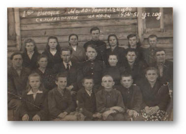 Першы выпуск Малагарадзячыцкай сямігадовай школы, 1950-1951